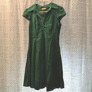 Green A-line dress